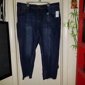 High raise ankle straight jeans